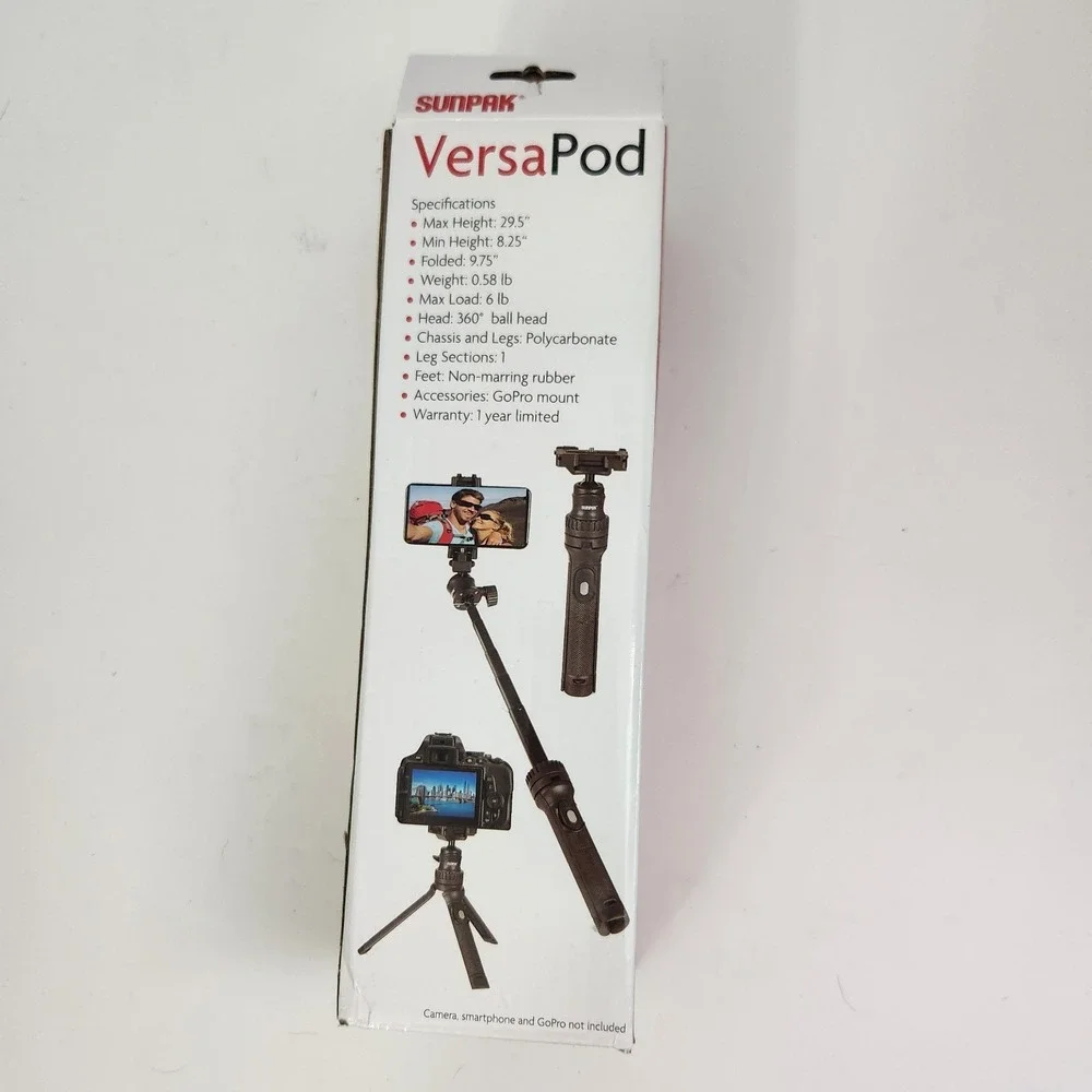 Sunpak Versapod Extendable/Tabletop/Handheld Tripod with Bluetooth Remote NEW